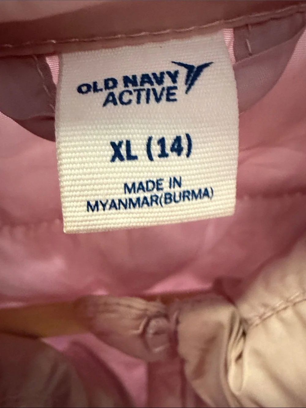 Old Navy Light Pink Puffer Jacket